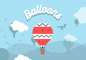 Hot Air Balloons Landscape Vector - vector #357147 gratis